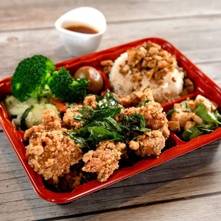 #B3. Popcorn Chicken Rice Plate