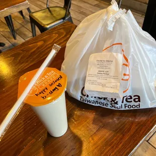 Birthday drink and my bento 2 goooo