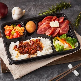 #B12 Taiwanese Sausage Rice Plate