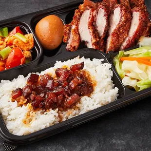a meal in a plastic container