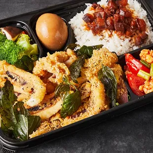 a meal in a plastic container