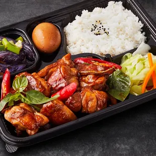 a meal in a plastic container
