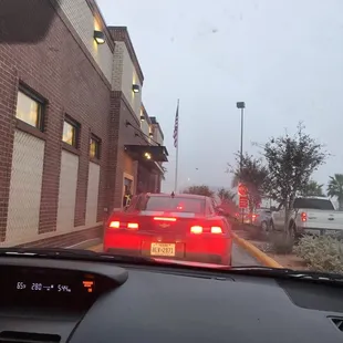 outside