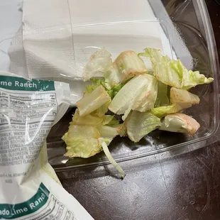 My lunch today I ordered a side salad