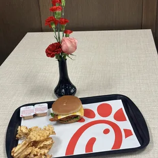 Spicy Deluxe Sandwich &amp; Chick-fil-A Waffle Potato Fries