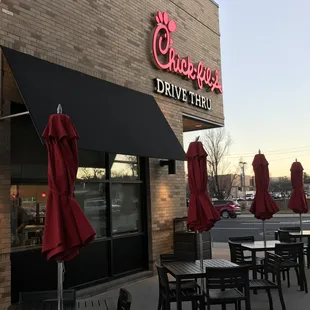 Chick-fil-A Colfax &amp; Garfield outdoor seating plus drive thru