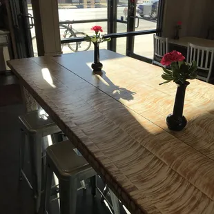 Long table to dine on own or as community dining