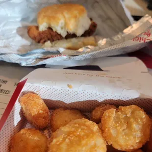 Original chicken biscuit was delicious and the Hash Browns so good