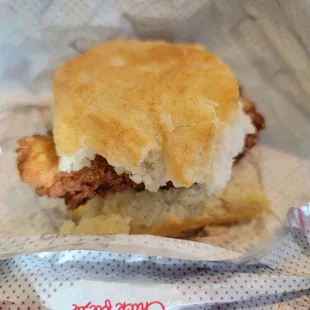 The chicken biscuit was superb, loved the texture of the biscuit
