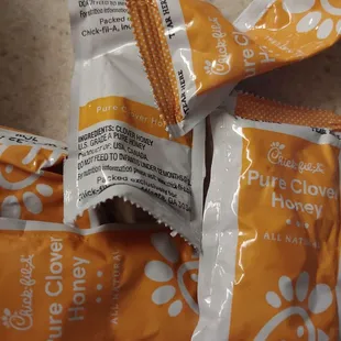 Look at all the honey they gave me!!!