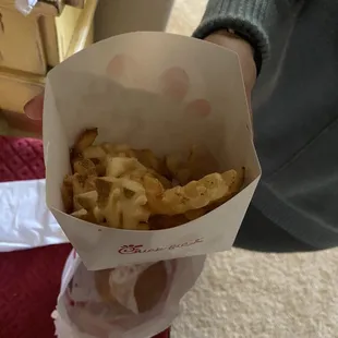 they gave us literally 4 fries in a medium