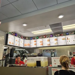 MENU WITH HOLIDAY DECOR