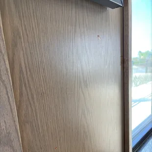 Ketchup on the walls. I know kids do stuff like this but this means that they don't clean well.