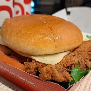 Hamburguesa de pollo spicy