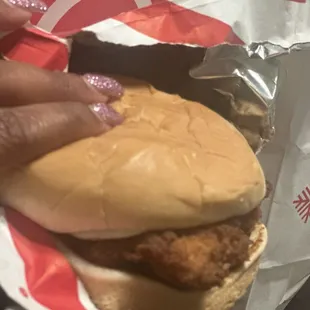 Want a bite? Original chicken unbuttered bun
