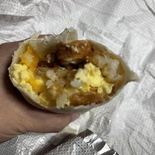 Hash Brown Scramble Burrito