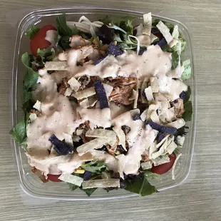 Southwest Salad with Salsa Ranch dressing