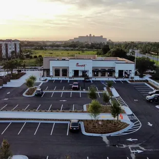 Aerial shot of our restaurant.