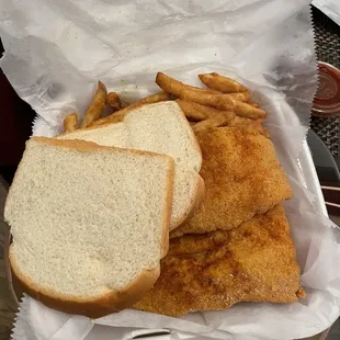 Catfish with fries