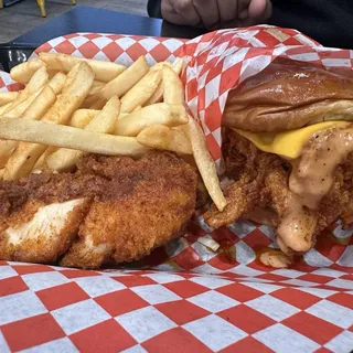 Combo #5 - 1 Jumbo Slider, 1 Tender, French Fries, Drink