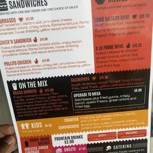 Menu Side B