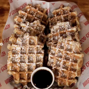waffles, food