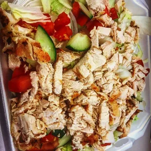 Chicken Salad to go. SO MUCH CHICKEN! YUM!!
