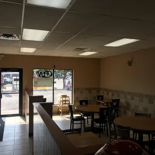 he inside of a restaurant