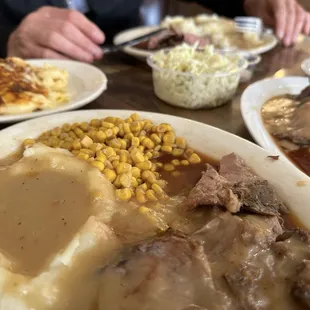Roast beef dinners