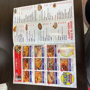 Paper menu