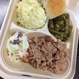 Dinner Plate with Potato Salad and Green Beans