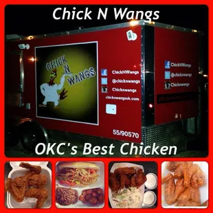a food truck with chicken wings