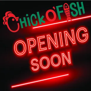  neon sign with the words opening soon