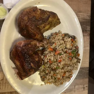 Whole Chicken with vegetable rice