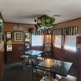 the dining area
