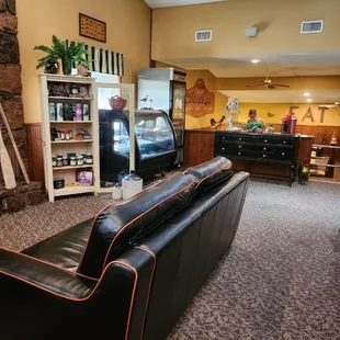 the kitchen and living room