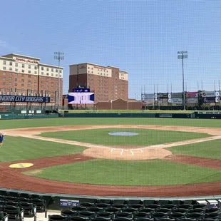 The view behind home plate.