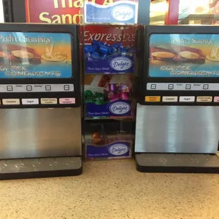 Perfect servings coffee condiments station!!! Woohoo!