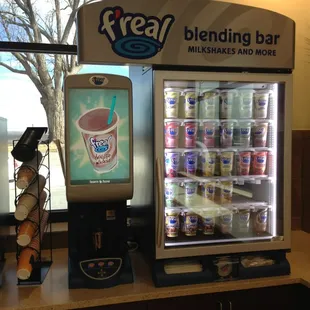 They have the F real blending bar!!! For shakes &amp; smoothies! WOW to the whoa!!!
