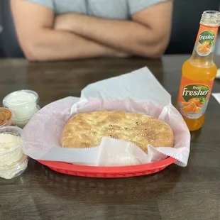 1 Piece Pita Bread, Turkish Soda, Sauces