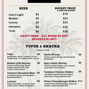 Chicken &amp; Brisket's Happy Hour Menu