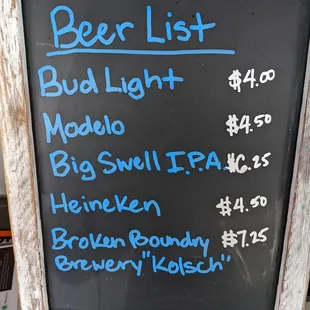 Beer list