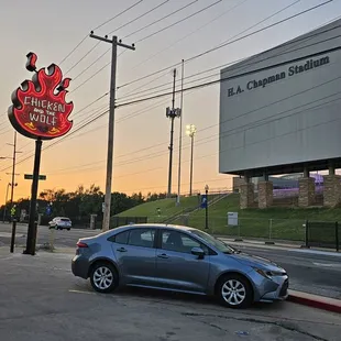 a car parked on the side of the road