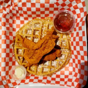 fried chicken and waffles