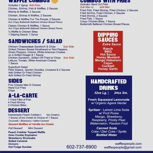Chicken And Waffles For The People menu