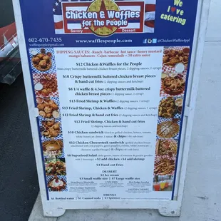 The menu and prices