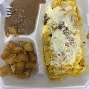Mexican Omelette (togo)  Comes with 2 salsas and tortillas