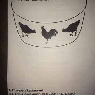 Menu cover