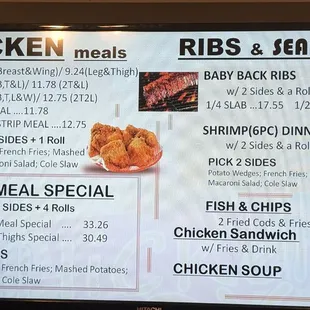 Menu as of 10/4/2024