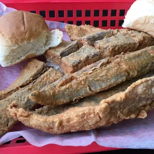 Fried Croaker, a bony but very tasty fish, rarely served in restaurants.
